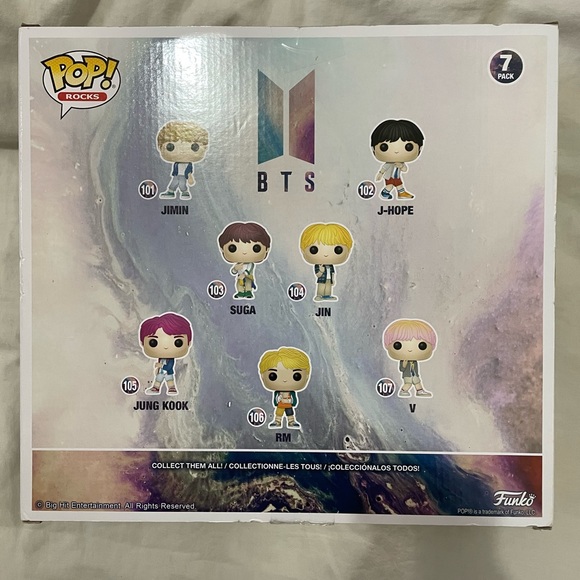 SOLD Funko POP Rocks BTS K-Pop 7 Pack Set Barnes & Noble Exclusive NEW SEALED - Picture 4 of 12